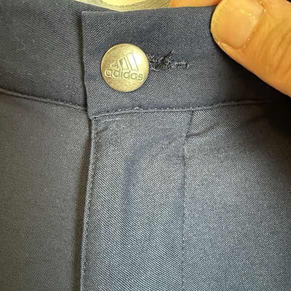Adidas Navy Golf Pants Stretch Flat Dry Fitting Athletic Mens Size 30X32 - Picture 3 of 12